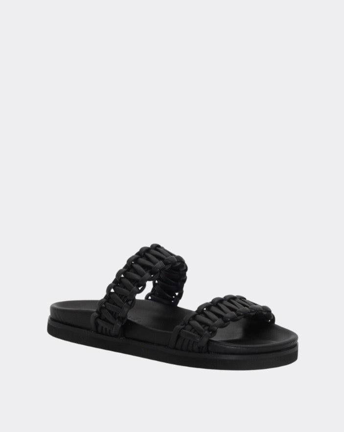 HUMAN SHOES - HARLOW WOVEN LEATHER SLIDE