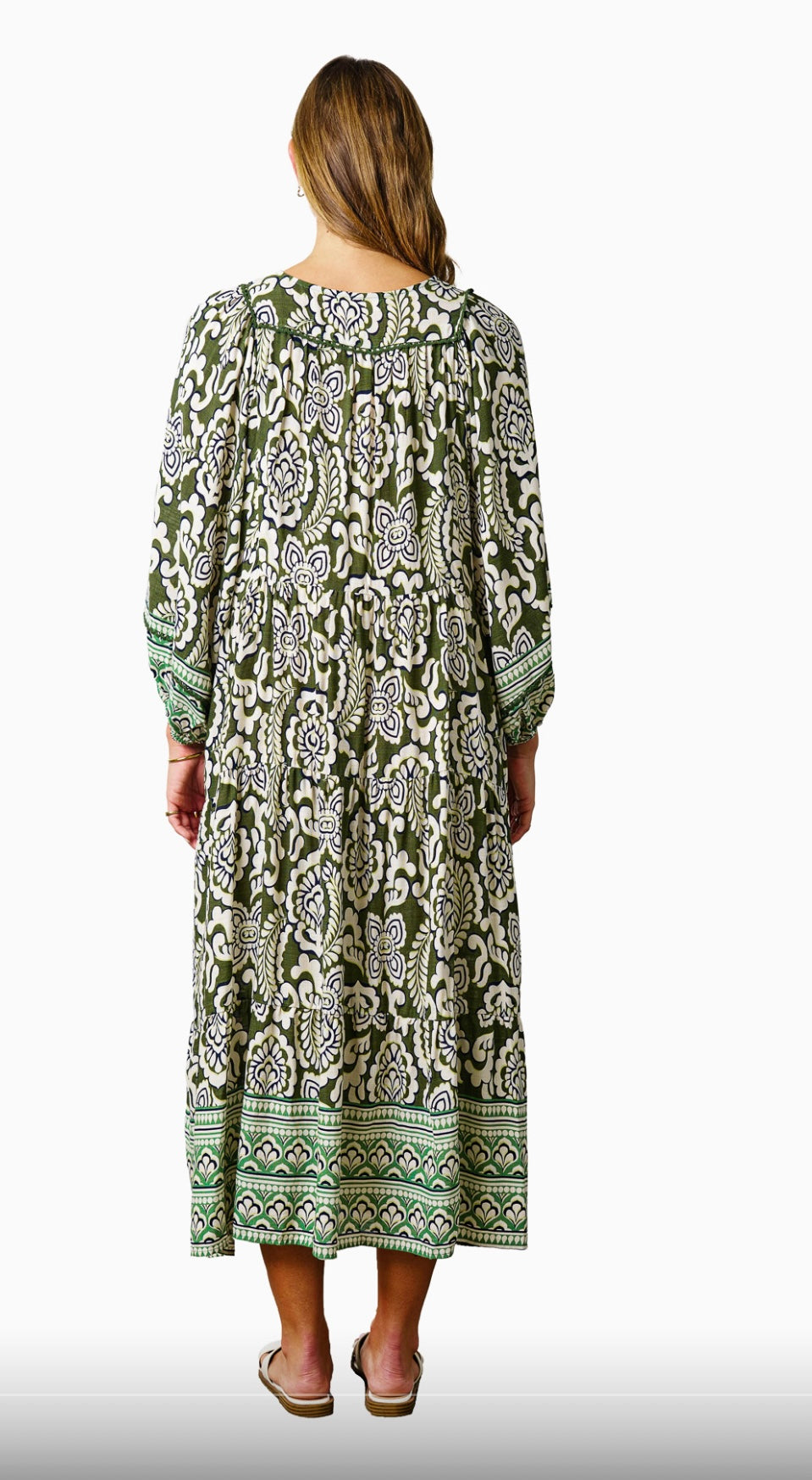 HAVANA MIDI DRESS SAGE - BOHO AUSTRALIA