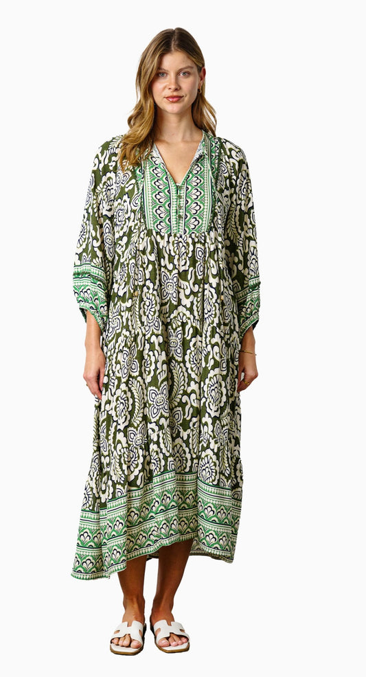 HAVANA MIDI DRESS SAGE - BOHO AUSTRALIA