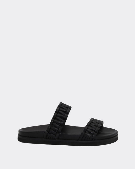 HUMAN SHOES - HARLOW WOVEN LEATHER SLIDE